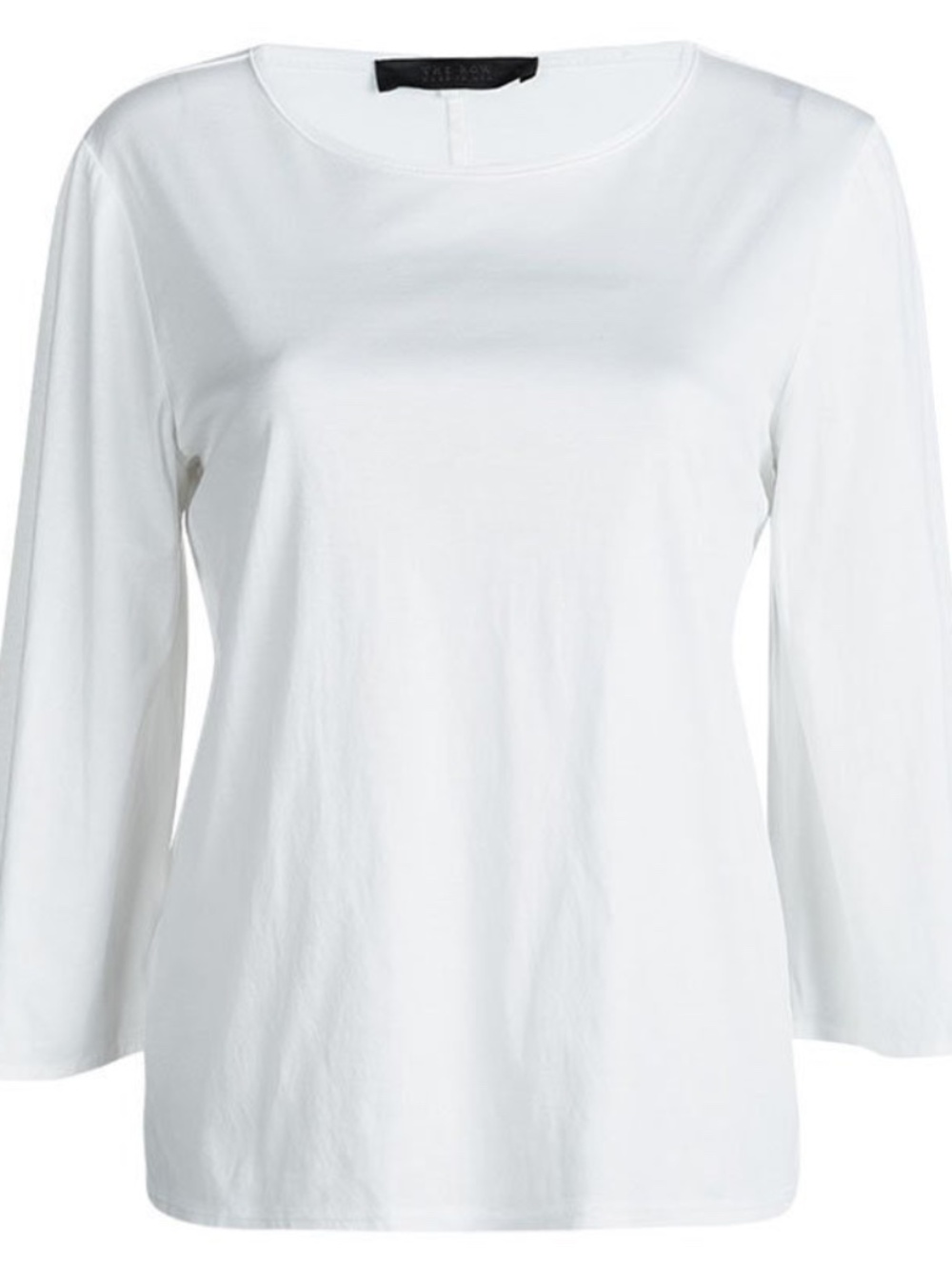 THE ROW White Cotton Mid-Sleeve Shirt, US Size XS